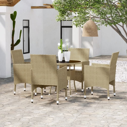 Set mobilier de grădină, 5 piese, bej, poliratan - WALTI WALTI