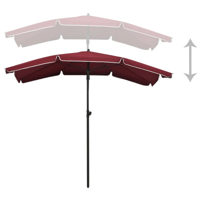 Umbrelă de grădină cu stâlp, roșu bordo, 200x130 cm - WALTI WALTI