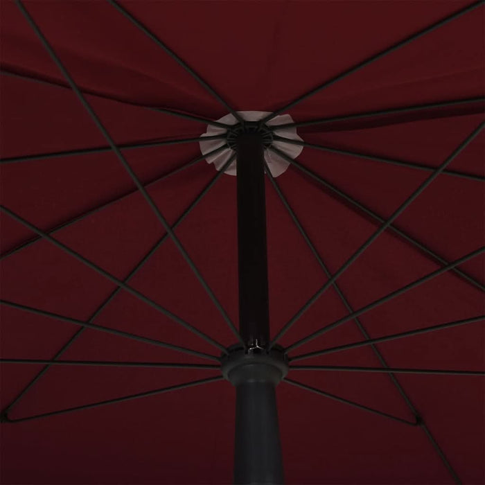 Umbrelă de grădină cu stâlp, roșu bordo, 200x130 cm - WALTI WALTI