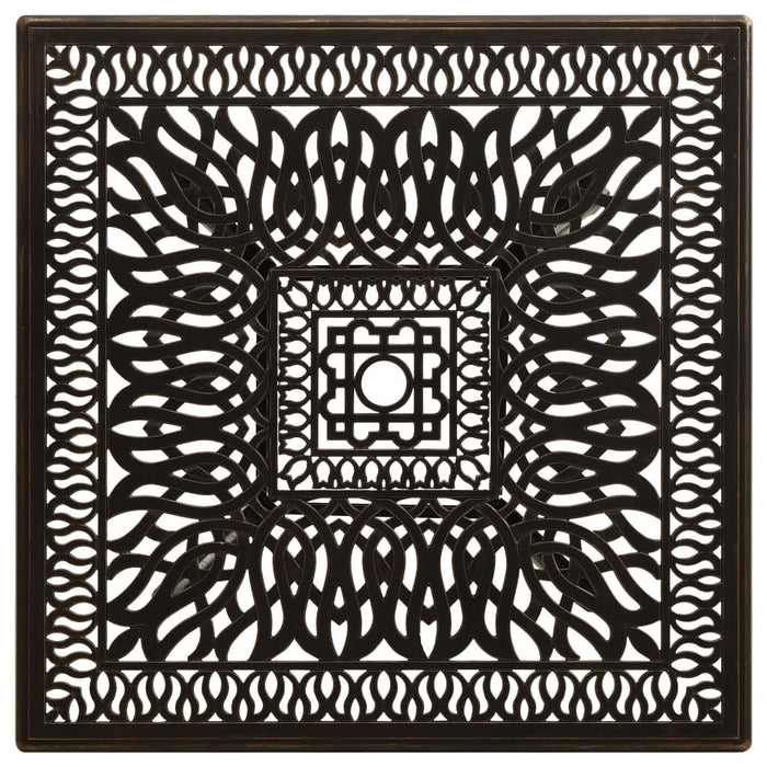 Masă de grădină, bronz, 90x90x73 cm, aluminiu turnat - WALTI WALTI