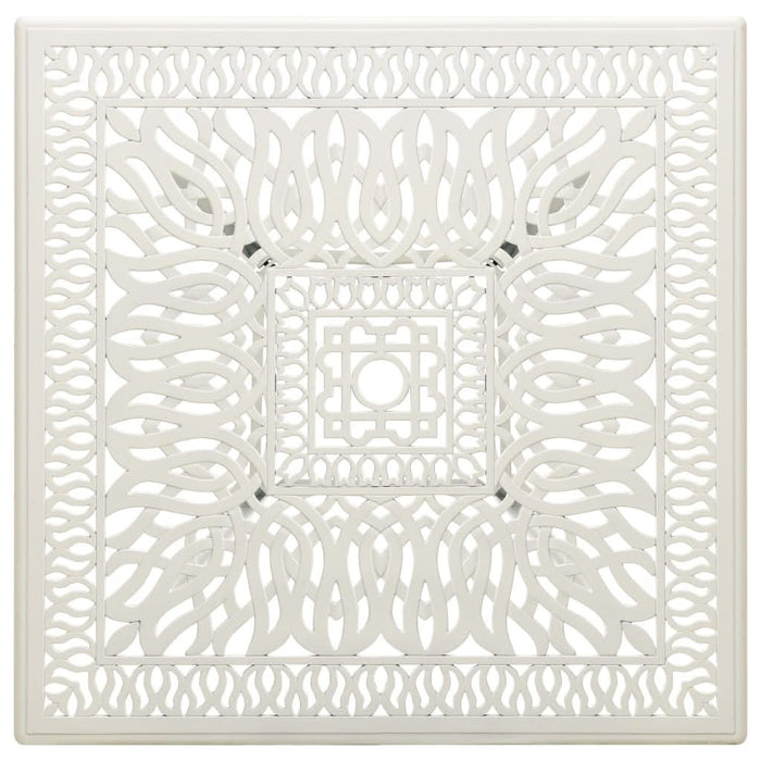 Masă de grădină, alb, 90x90x73 cm, aluminiu turnat - WALTI WALTI