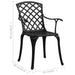 Set mobilier bistro, 3 piese, negru, aluminiu turnat - WALTI WALTI