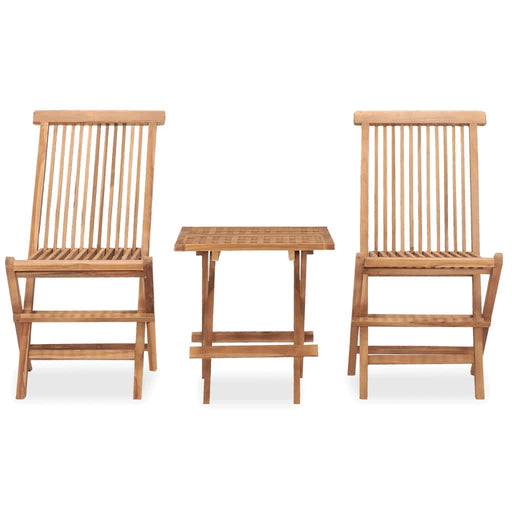 Set mobilier de exterior pliabil, 3 piese, lemn masiv tec - WALTI WALTI