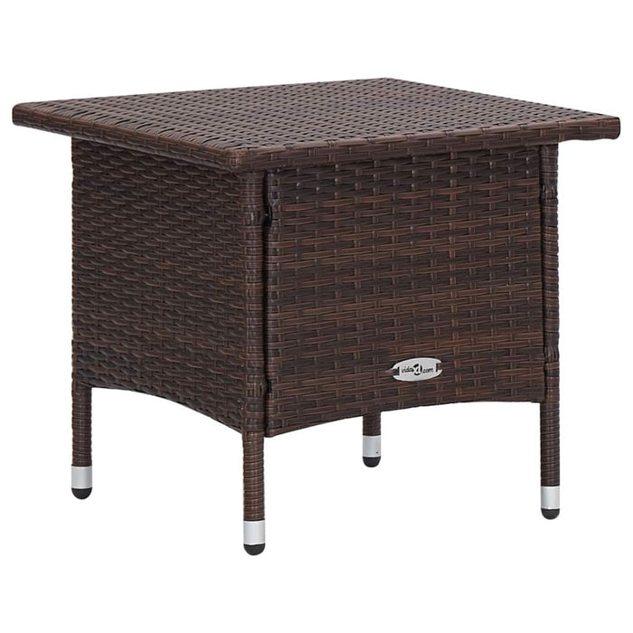 Set mobilier relaxare grădină cu perne 3 piese maro poliratan - WALTI WALTI