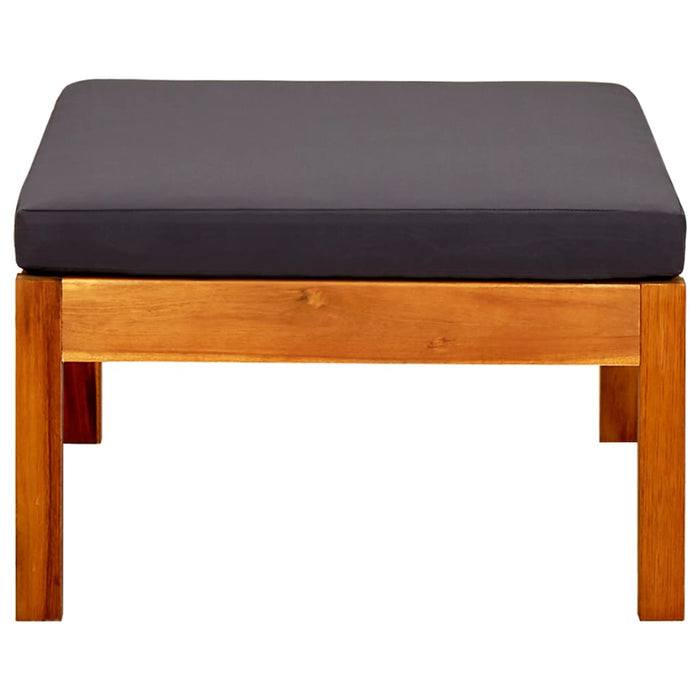 Bancă de grădină cu copertină şi taburete, lemn masiv de acacia - WALTI WALTI