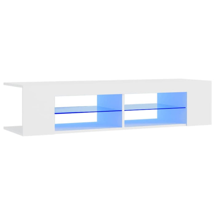 Comodă TV cu lumini LED, alb, 135x39x30 cm - WALTI WALTI