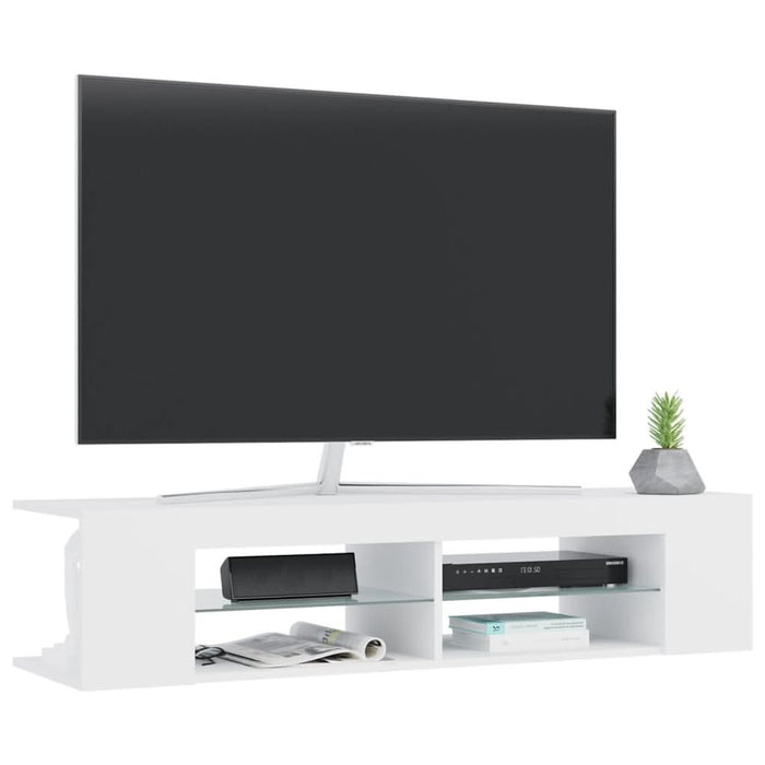 Comodă TV cu lumini LED, alb, 135x39x30 cm - WALTI WALTI