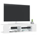Comodă TV cu lumini LED, alb, 135x39x30 cm - WALTI WALTI