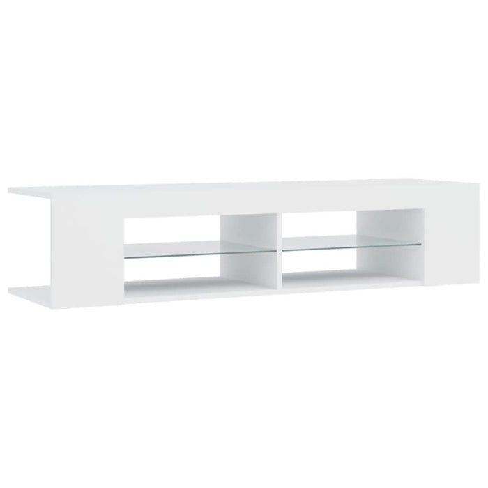Comodă TV cu lumini LED, alb, 135x39x30 cm - WALTI WALTI