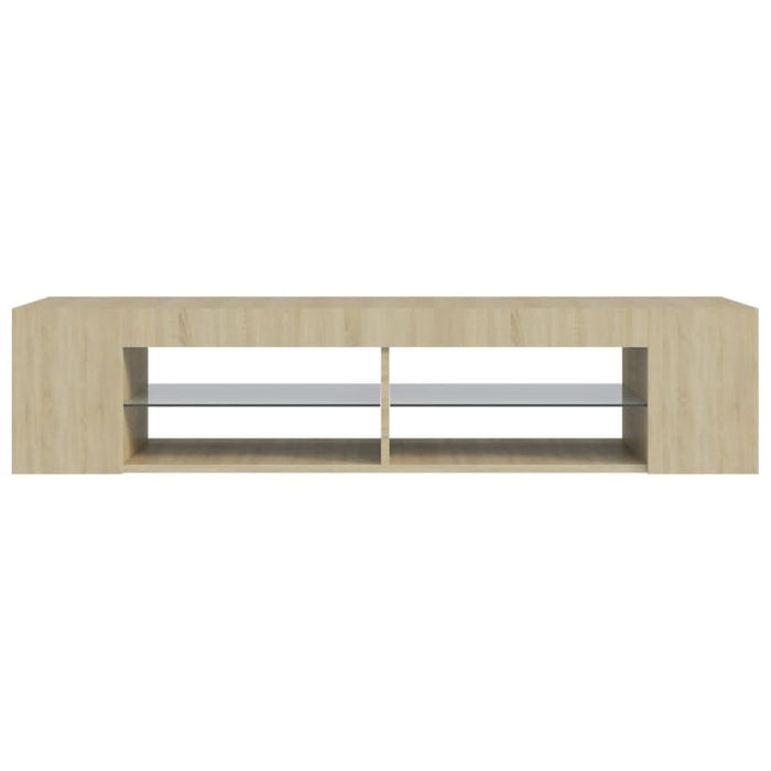Comodă TV cu lumini LED, stejar Sonoma, 135x39x30 cm - WALTI WALTI