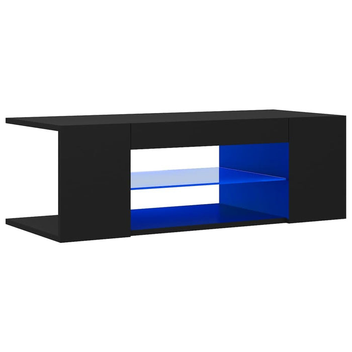 Comodă TV cu lumini LED, negru, 90x39x30 cm - WALTI WALTI