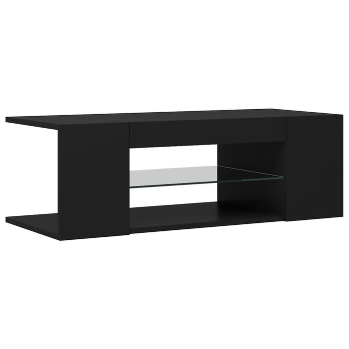 Comodă TV cu lumini LED, negru, 90x39x30 cm - WALTI WALTI