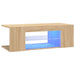 Comodă TV cu lumini LED, stejar Sonoma, 90x39x30 cm - WALTI WALTI
