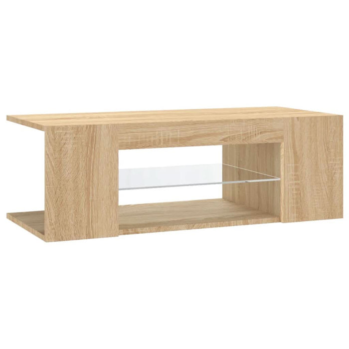 Comodă TV cu lumini LED, stejar Sonoma, 90x39x30 cm - WALTI WALTI