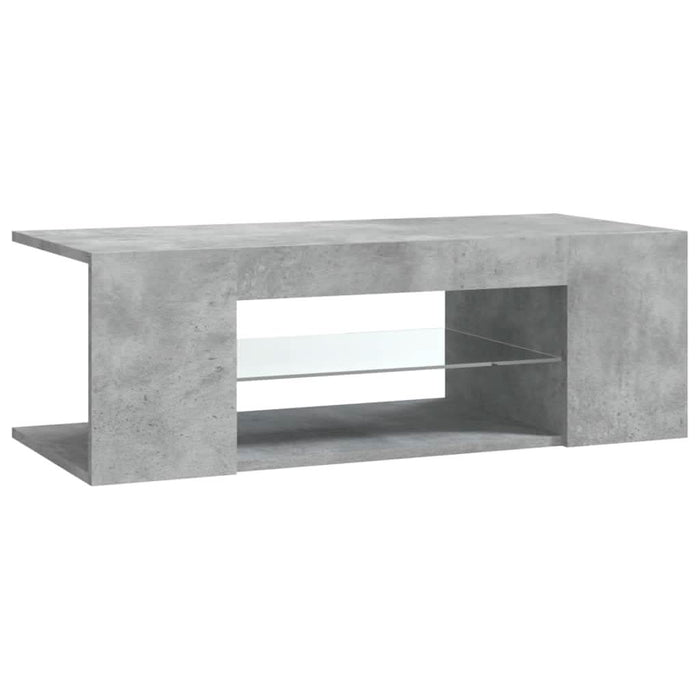 Comodă TV cu lumini LED, gri beton, 90x39x30 cm - WALTI WALTI