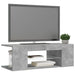 Comodă TV cu lumini LED, gri beton, 90x39x30 cm - WALTI WALTI