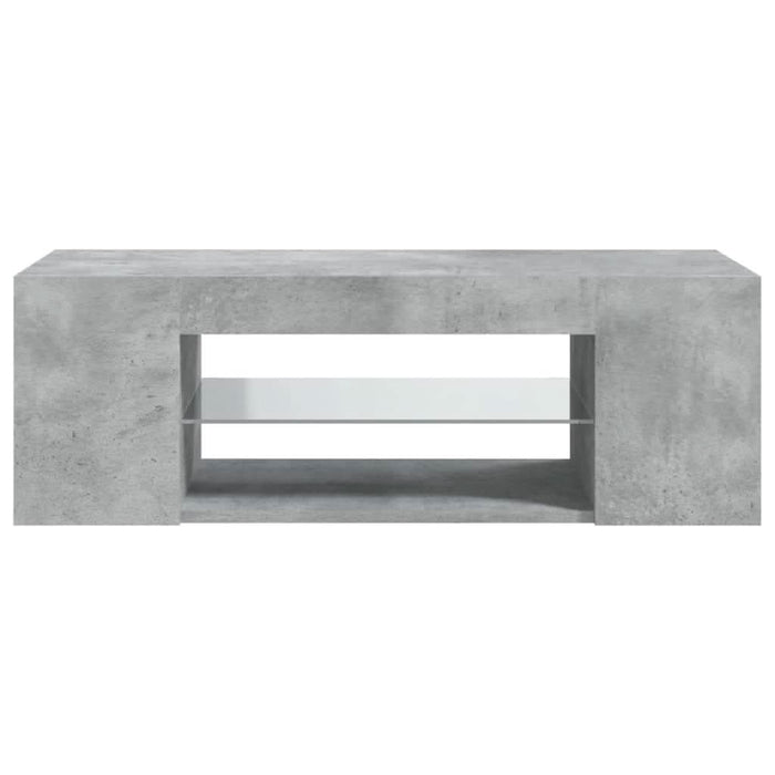 Comodă TV cu lumini LED, gri beton, 90x39x30 cm - WALTI WALTI