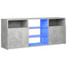 Comodă TV cu lumini LED, gri beton, 120x30x50 cm - WALTI WALTI