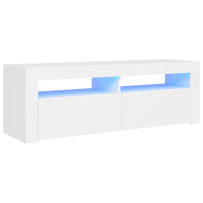 Comodă TV cu lumini LED, alb, 120x35x40 cm - WALTI WALTI