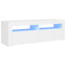 Comodă TV cu lumini LED, alb, 120x35x40 cm - WALTI WALTI