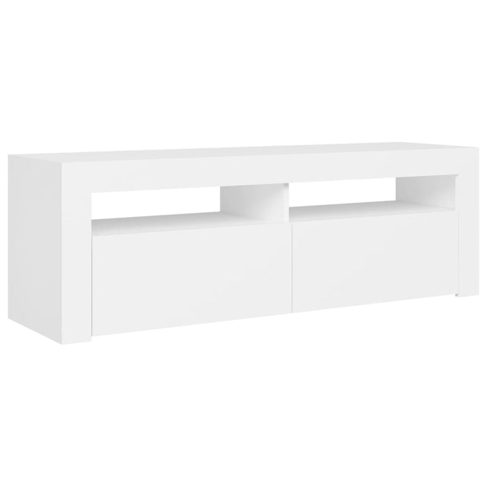Comodă TV cu lumini LED, alb, 120x35x40 cm - WALTI WALTI