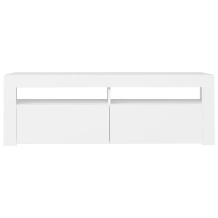 Comodă TV cu lumini LED, alb, 120x35x40 cm - WALTI WALTI