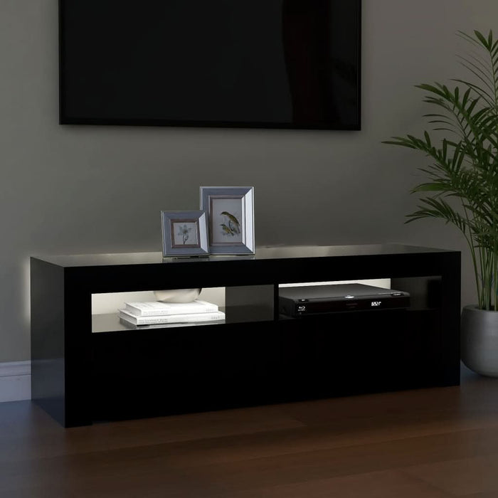 Comodă TV cu lumini LED, negru, 120x35x40 cm - WALTI WALTI