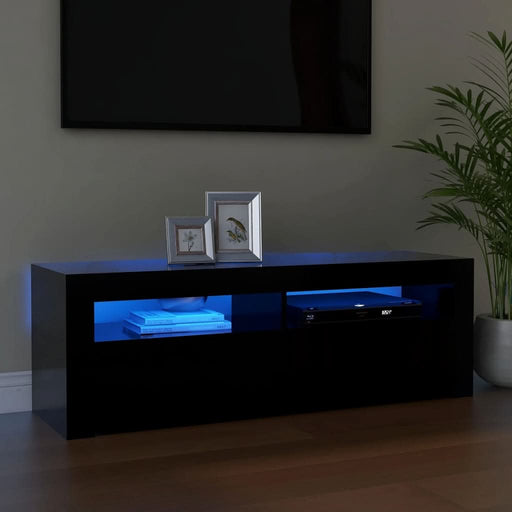 Comodă TV cu lumini LED, negru, 120x35x40 cm - WALTI WALTI
