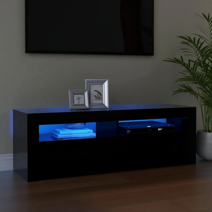 Comodă TV cu lumini LED, negru, 120x35x40 cm - WALTI WALTI