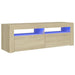 Comodă TV cu lumini LED, stejar sonoma, 120x35x40 cm - WALTI WALTI