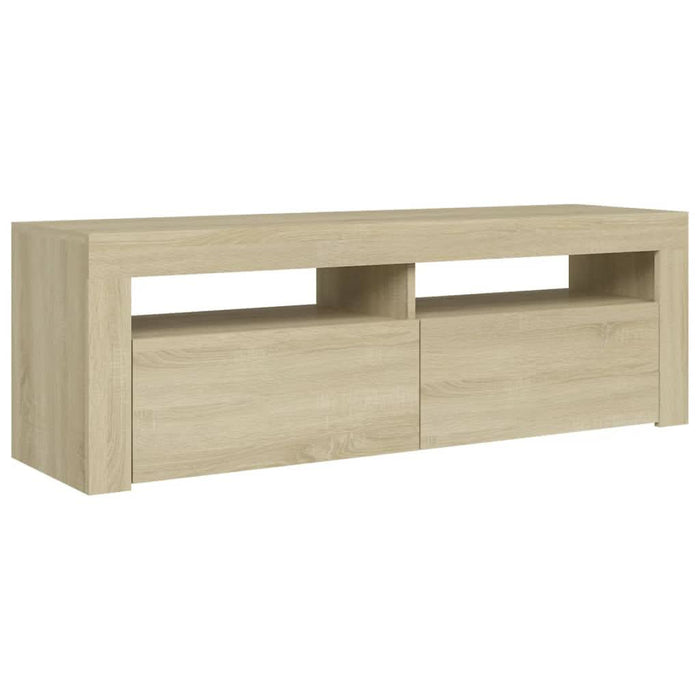 Comodă TV cu lumini LED, stejar sonoma, 120x35x40 cm - WALTI WALTI