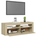 Comodă TV cu lumini LED, stejar sonoma, 120x35x40 cm - WALTI WALTI