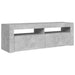 Comodă TV cu lumini LED, gri beton, 120x35x40 cm - WALTI WALTI