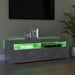 Comodă TV cu lumini LED, gri beton, 120x35x40 cm - WALTI WALTI