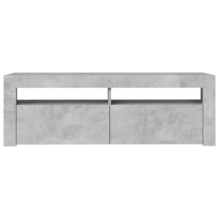 Comodă TV cu lumini LED, gri beton, 120x35x40 cm - WALTI WALTI