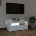 Comodă TV cu lumini LED, alb, 90x35x40 cm - WALTI WALTI