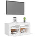 Comodă TV cu lumini LED, alb, 90x35x40 cm - WALTI WALTI