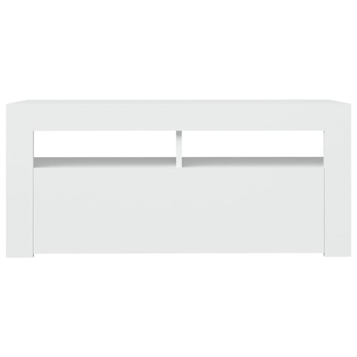 Comodă TV cu lumini LED, alb, 90x35x40 cm - WALTI WALTI