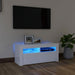 Comodă TV cu lumini LED, alb, 90x35x40 cm - WALTI WALTI