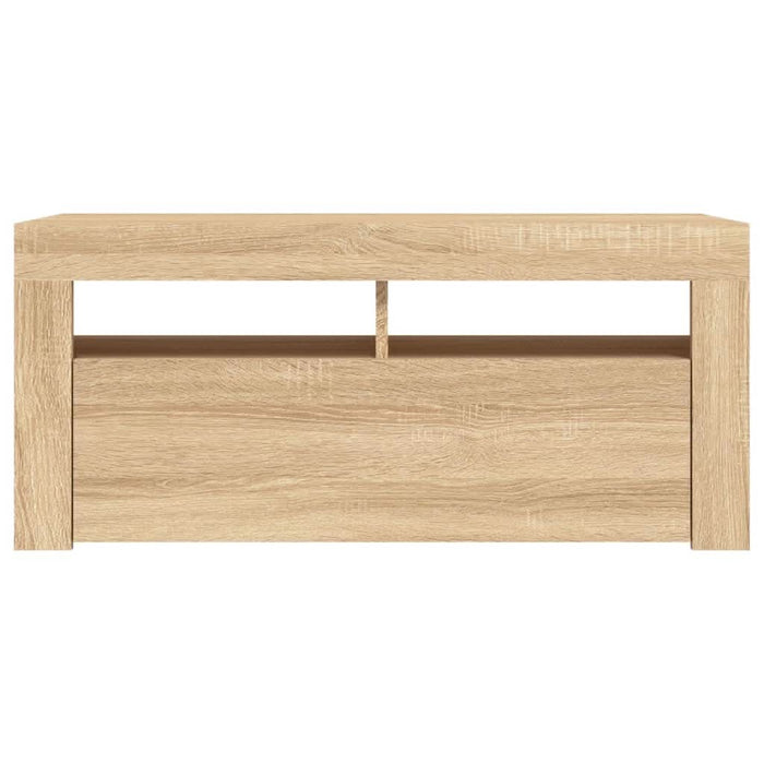 Comodă TV cu lumini LED, stejar Sonoma, 90x35x40 cm - WALTI WALTI
