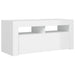 Comodă TV cu lumini LED, alb extralucios, 90x35x40 cm - WALTI WALTI