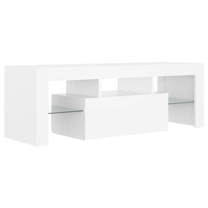 Comodă TV cu lumini LED, alb, 120x35x40 cm - WALTI WALTI