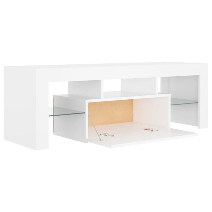Comodă TV cu lumini LED, alb, 120x35x40 cm - WALTI WALTI