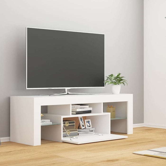 Comodă TV cu lumini LED, alb, 120x35x40 cm - WALTI WALTI