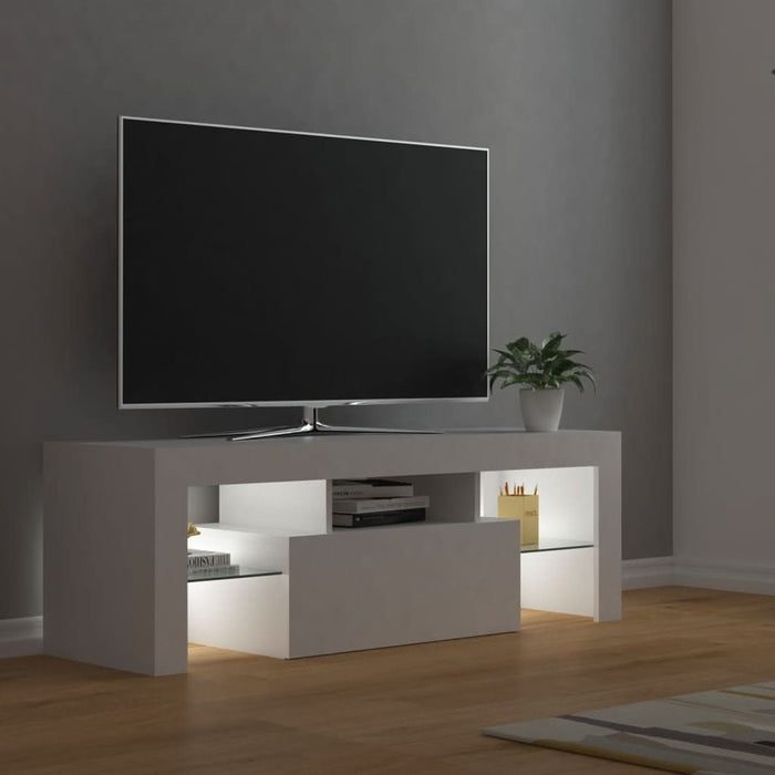 Comodă TV cu lumini LED, alb, 120x35x40 cm - WALTI WALTI
