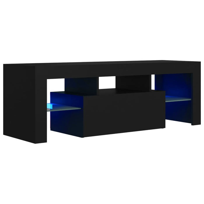 Comodă TV cu lumini LED, negru, 120x35x40 cm - WALTI WALTI