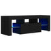 Comodă TV cu lumini LED, negru, 120x35x40 cm - WALTI WALTI