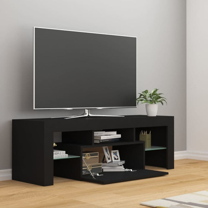 Comodă TV cu lumini LED, negru, 120x35x40 cm - WALTI WALTI