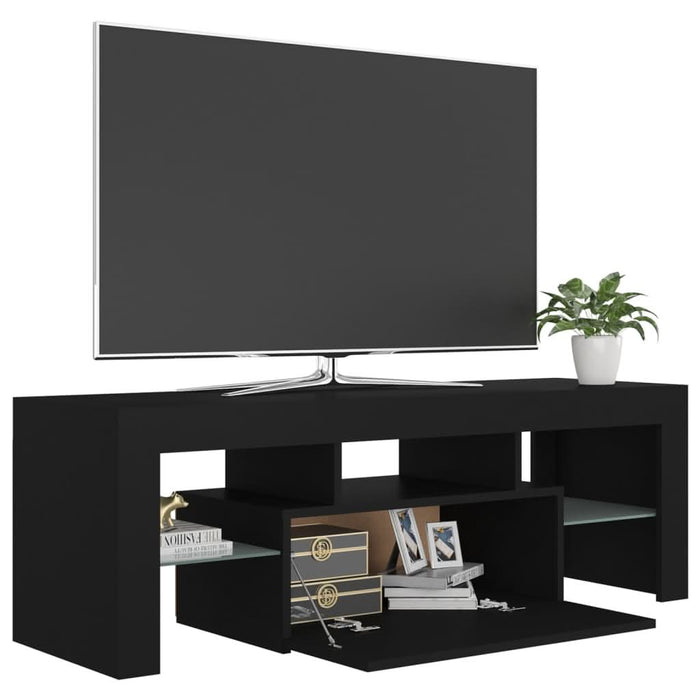 Comodă TV cu lumini LED, negru, 120x35x40 cm - WALTI WALTI
