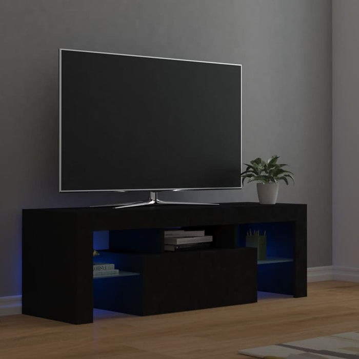 Comodă TV cu lumini LED, negru, 120x35x40 cm - WALTI WALTI